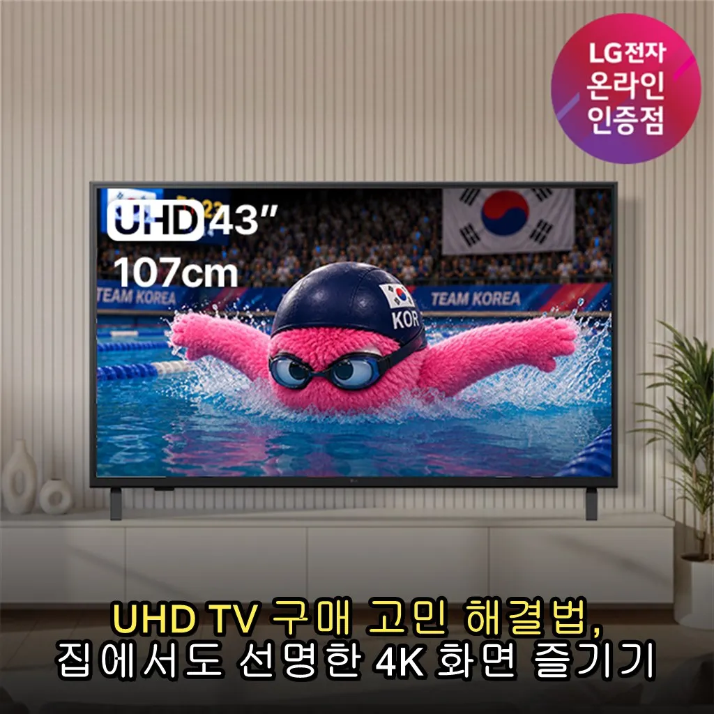 UHD TV 구매 고민 해결법, 집에서도 선명한 4K 화면 즐기기