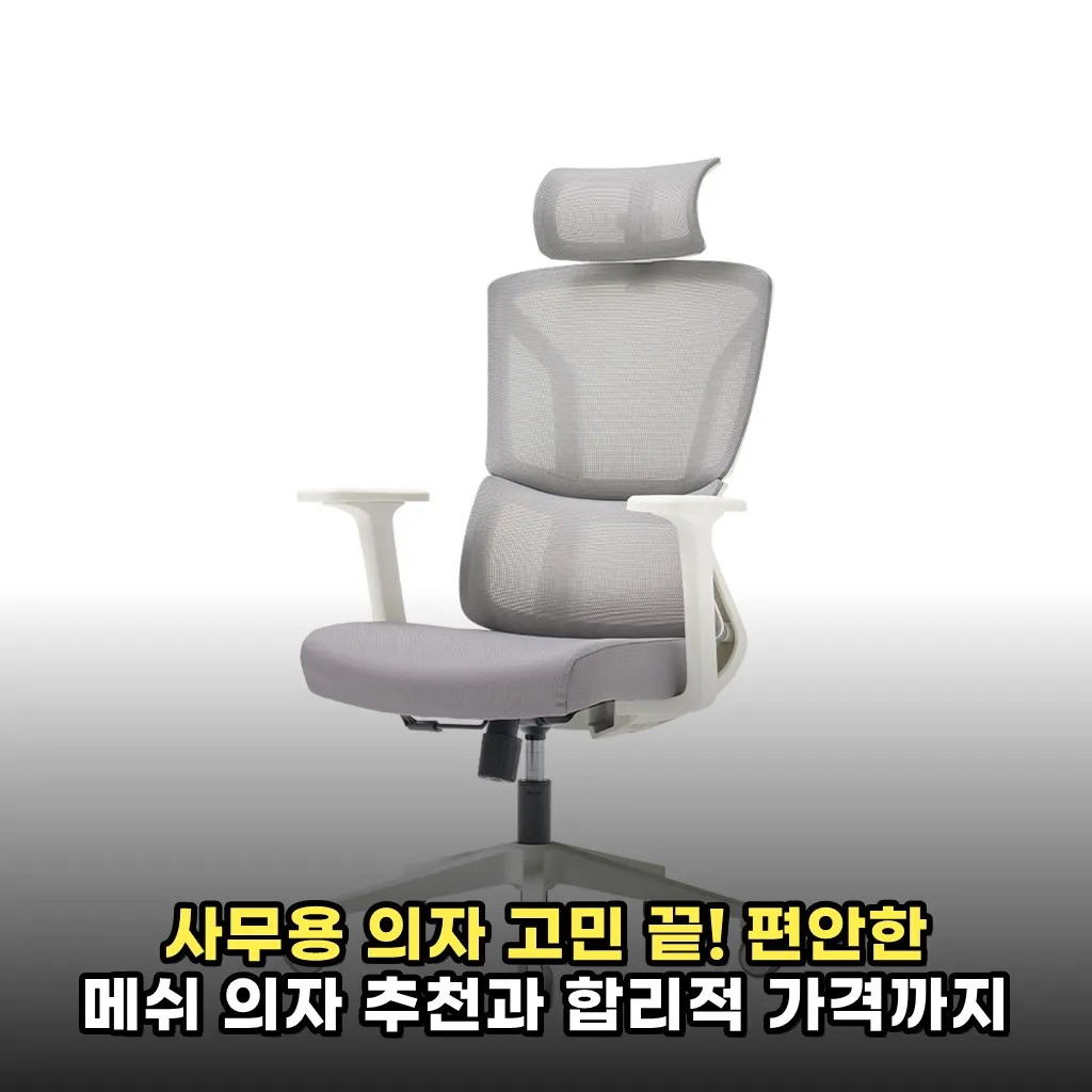 사무용 의자 고민 끝! 편안한 메쉬 의자 추천과 합리적 가격까지 듀오백 T-ZERO 리뷰