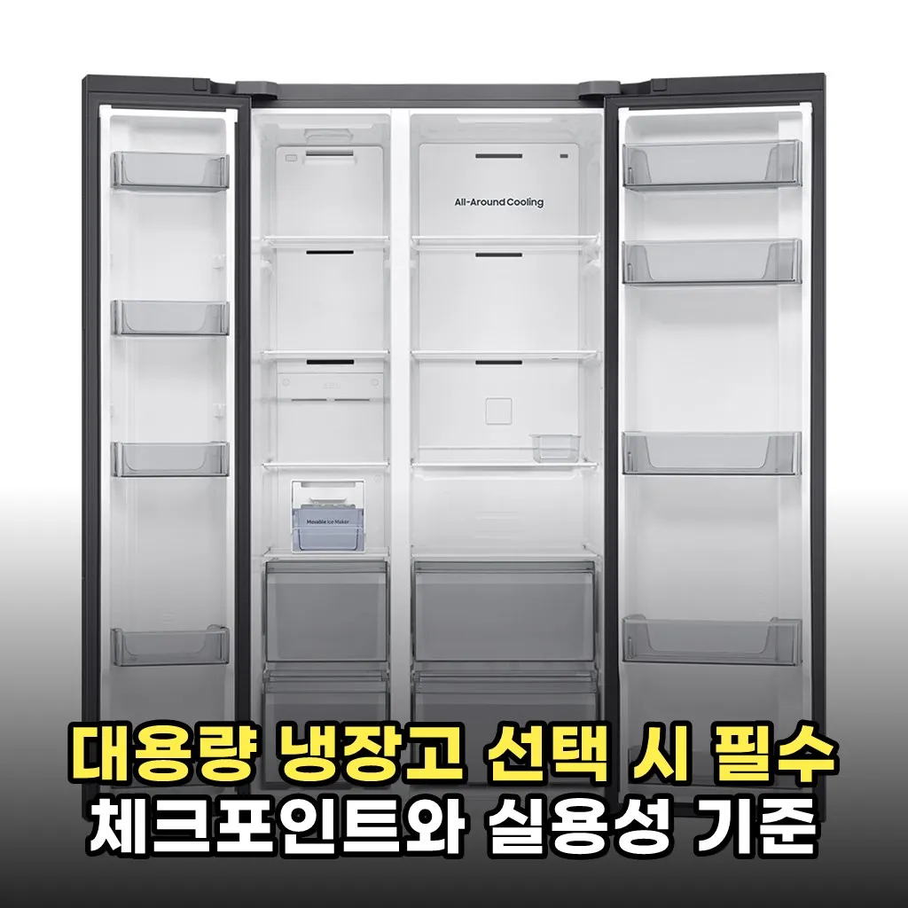 대용량 냉장고 선택 시 필수 체크포인트와 실용성 기준