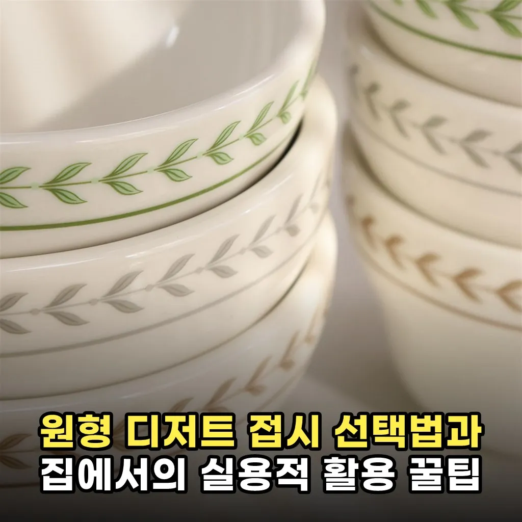 원형 디저트 접시 선택법과 집에서의 실용적 활용 꿀팁