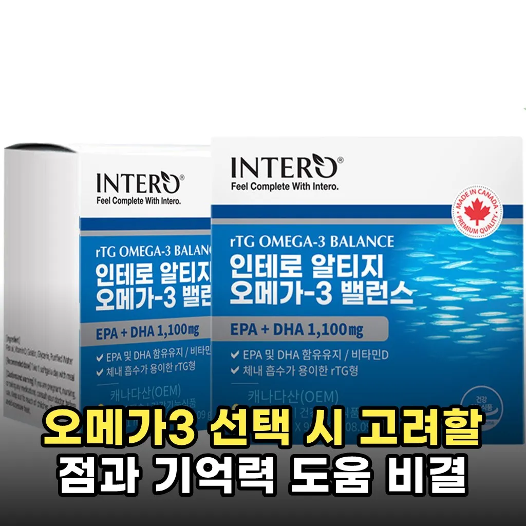 오메가3 선택 시 고려할 점과 기억력 도움 비결