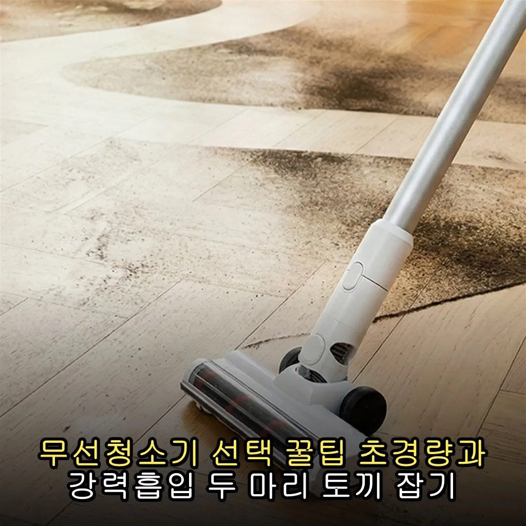 무선청소기 선택 꿀팁 초경량과 강력흡입 두 마리 토끼 잡기