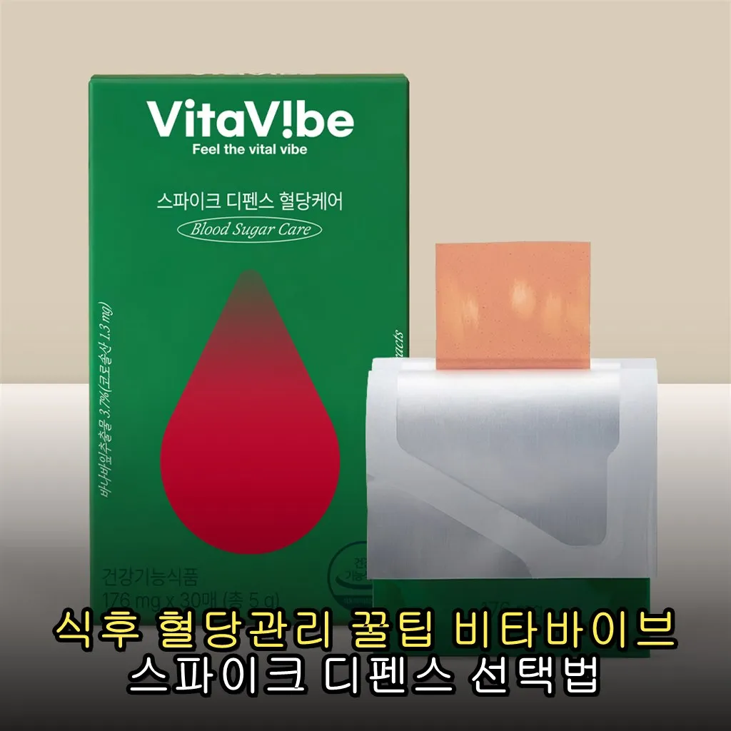 식후 혈당관리 꿀팁 비타바이브 스파이크 디펜스 선택법