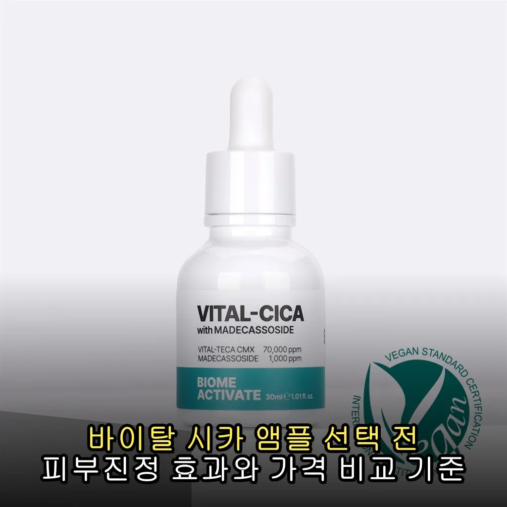 바이탈 시카 앰플 선택 전 피부진정 효과와 가격 비교 기준