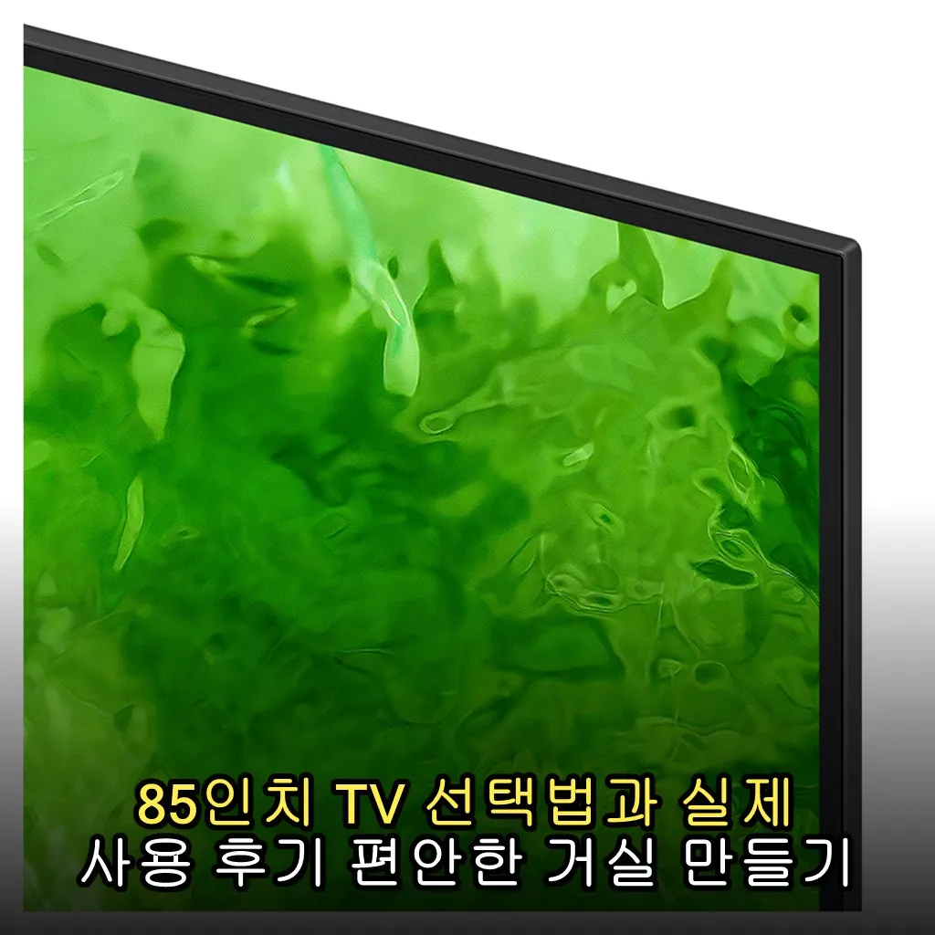 85인치 TV 선택법과 실제 사용 후기 편안한 거실 만들기
