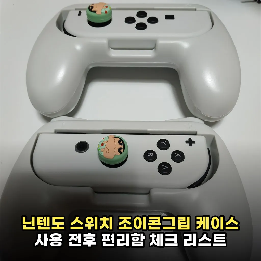 닌텐도 스위치 조이콘그립 케이스 사용 전후 편리함 체크 리스트
