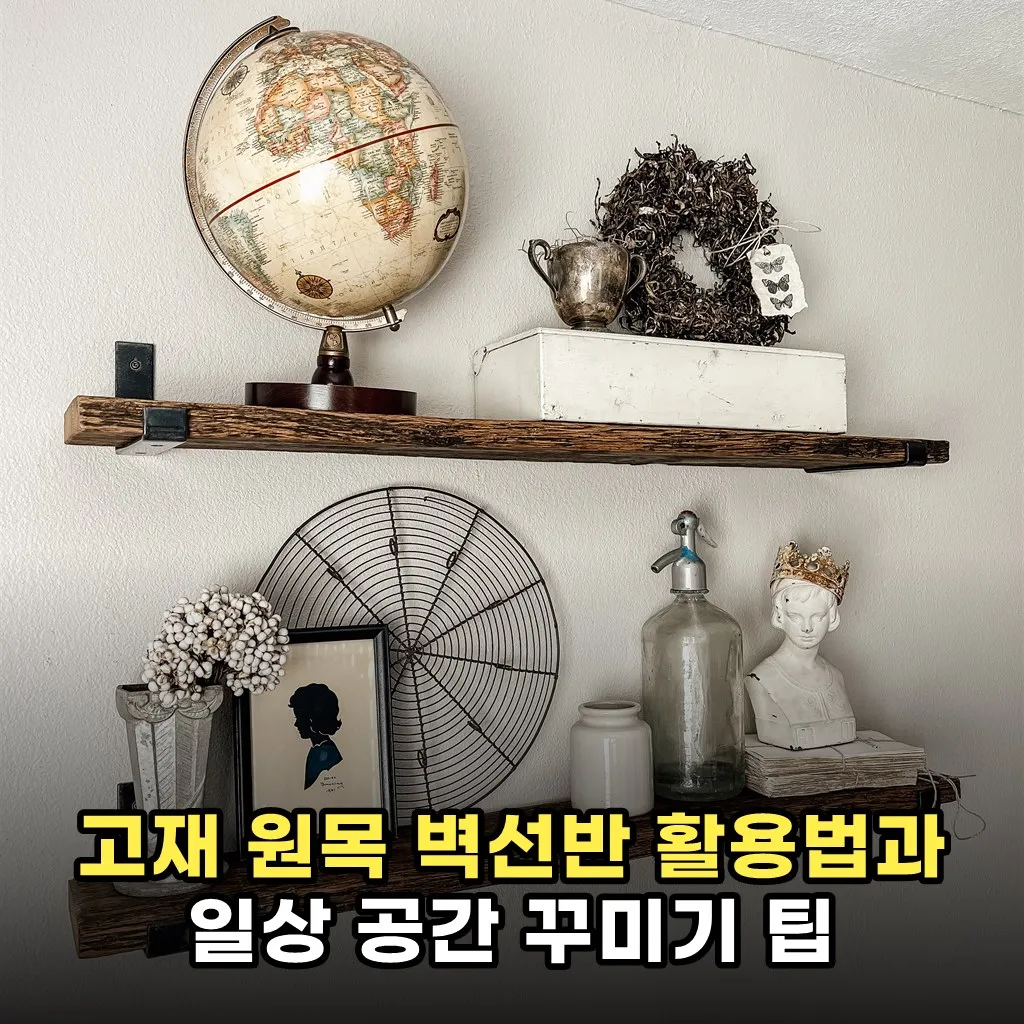 고재 원목 벽선반 활용법과 일상 공간 꾸미기 팁