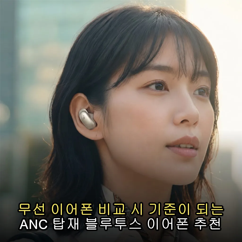 무선 이어폰 비교 시 기준이 되는 ANC 탑재 블루투스 이어폰 추천