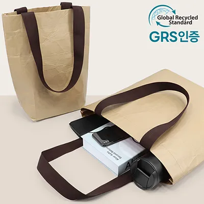 "더망고기프트 맞춤형 판촉 쇼핑백 제작 샘플 - 아트지, 스노우지, 크라프트지 재질별 비교 및 양심판촉, enuri.org 로고 인쇄 디자인”