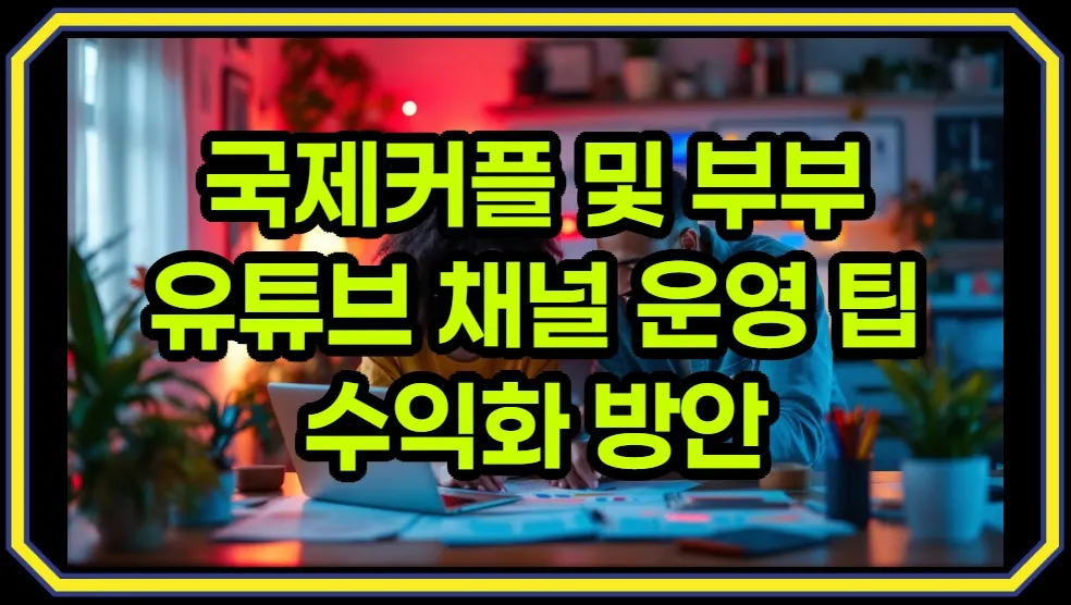 2025 국제커플 및 부부 - 한일 유튜브 채널 운영 방안+ 수익화 방안 feat. 주의사항 및 팁