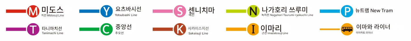 오사카 전철 노선도