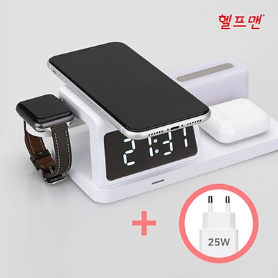 인천디자인고등학교 홍보용품 4in1 무드등 시계소곡무선충전기 굿즈 제작 더망고