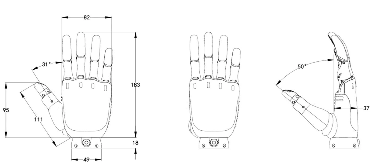 ROH AP001 force sensor dimension