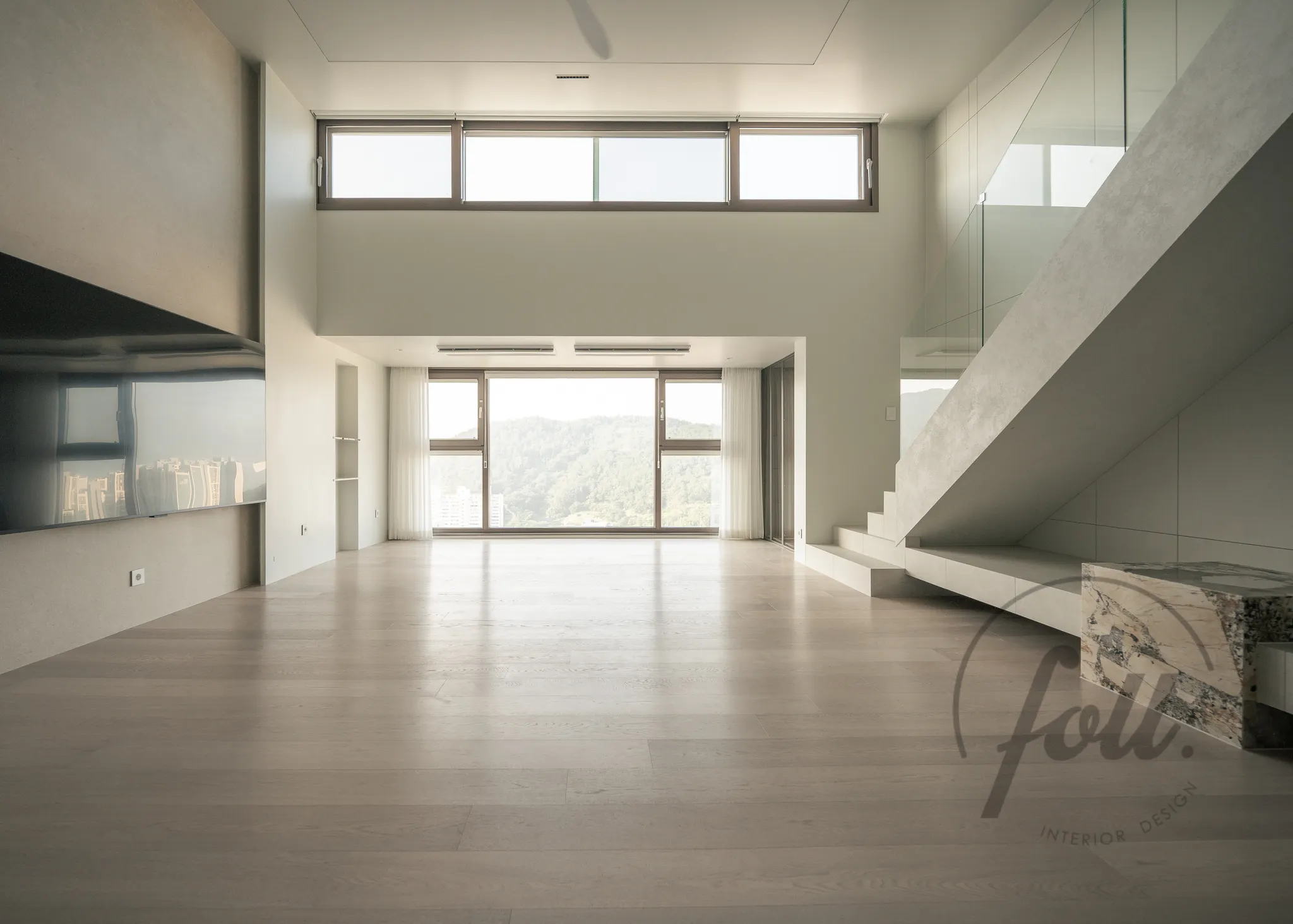 여수 문수코아루 거실 인테리어