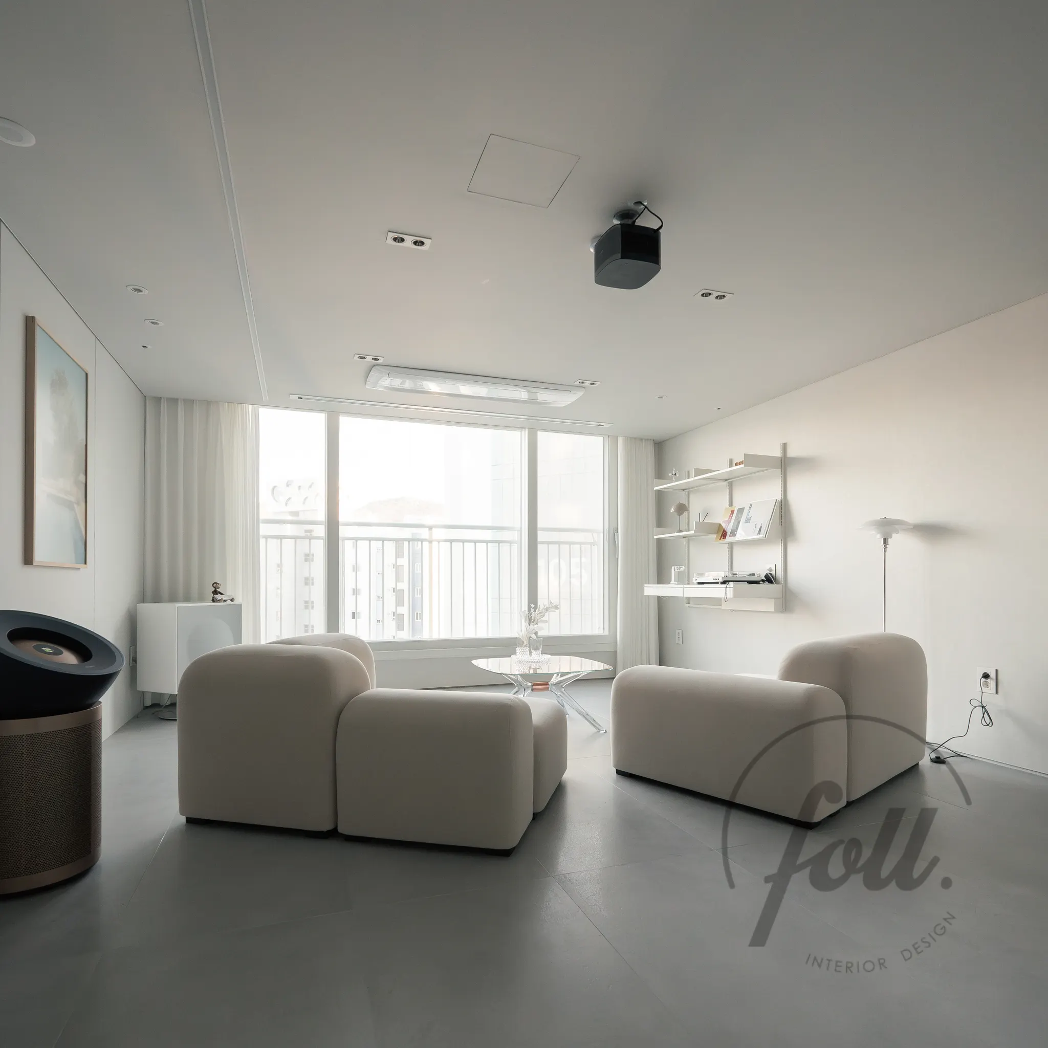 레이아웃이 특이한 대성베르힐 거실 인테리어