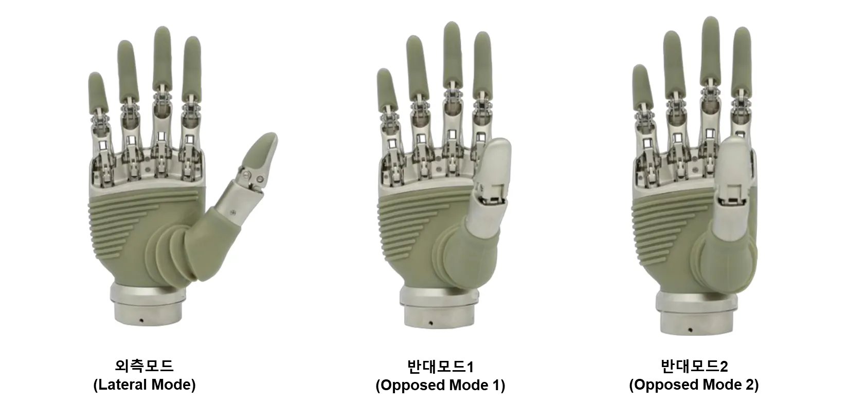 인공지능 근전도 전동의수(OHand) - 엄지위치
