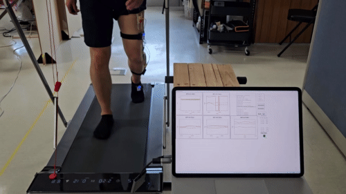 2ch 근전도(rawEMG) 및 1 IMU 측정 가능한 통합 보드 (MPULSE) - 실제 측정 장면