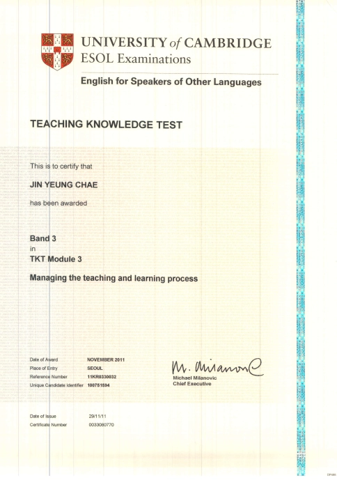 English for Speakers of Other Languages (TESOL) Module 3