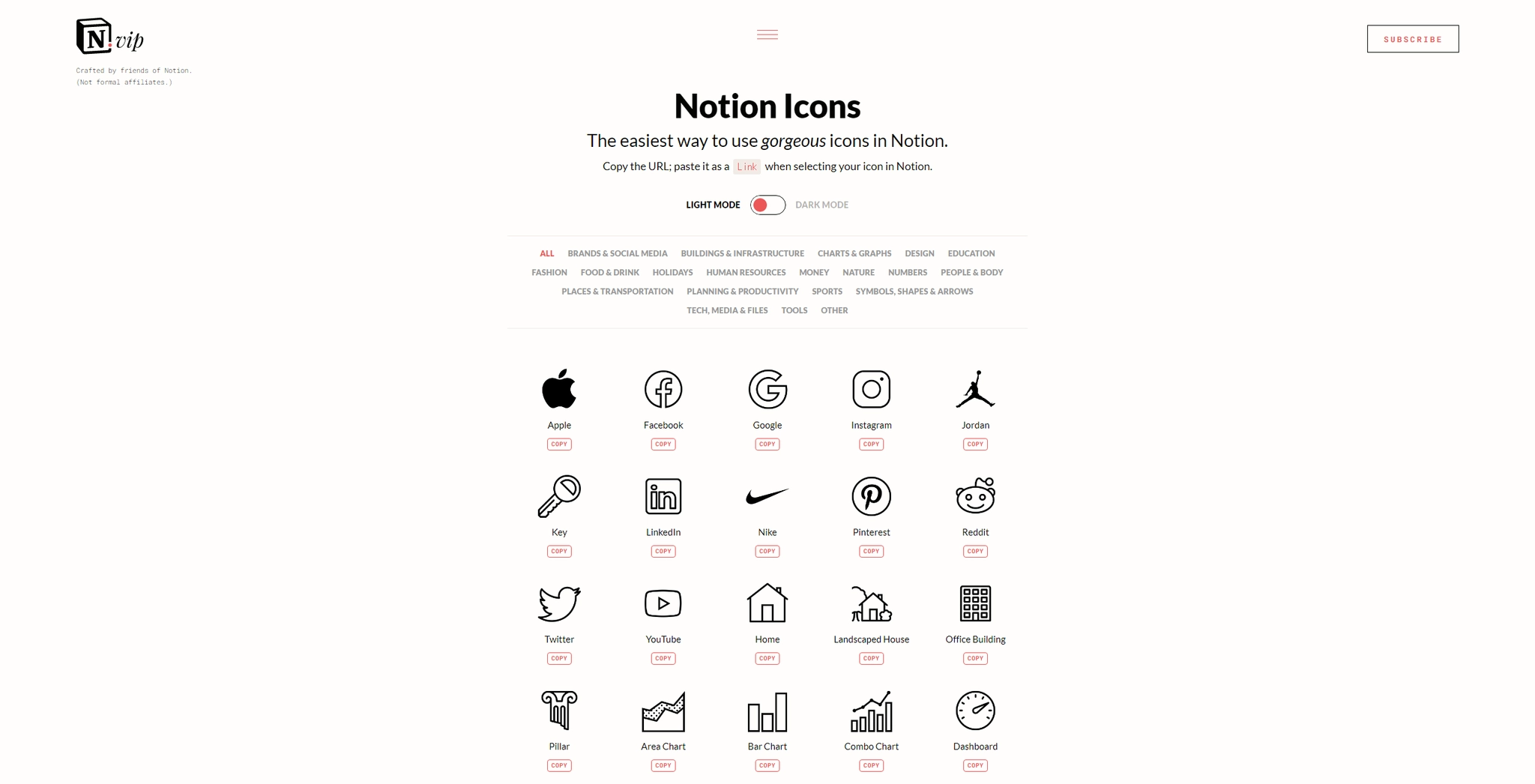 Notion icons